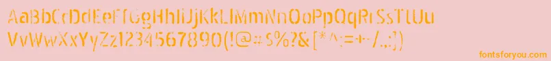 PakenhamspraypaintRegular Font – Orange Fonts on Pink Background