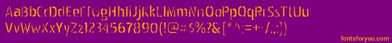 PakenhamspraypaintRegular Font – Orange Fonts on Purple Background