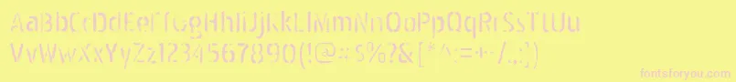 PakenhamspraypaintRegular Font – Pink Fonts on Yellow Background