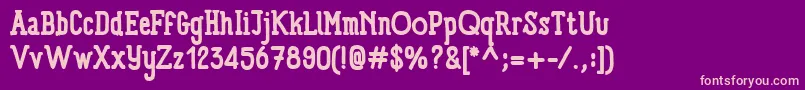 PanforteSerifBold Font – Pink Fonts on Purple Background