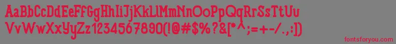 PanforteSerifBold Font – Red Fonts on Gray Background