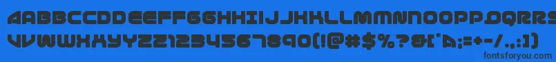 1stenterprises Font – Black Fonts on Blue Background