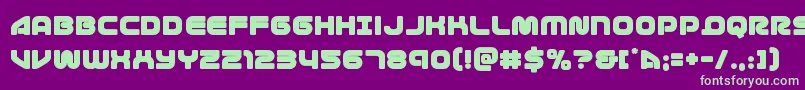 1stenterprises Font – Green Fonts on Purple Background