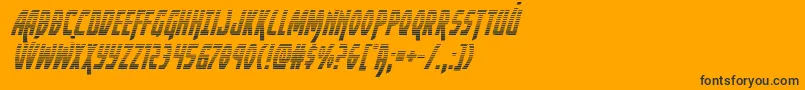 Шрифт Yankeeclippergradital – чёрные шрифты на оранжевом фоне