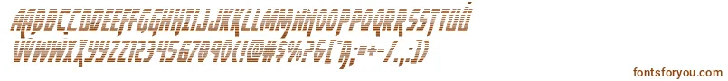 Yankeeclippergradital-fontti – ruskeat fontit valkoisella taustalla