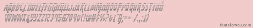 Yankeeclippergradital-fontti – harmaat kirjasimet vaaleanpunaisella taustalla