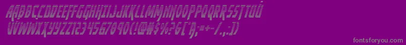 Yankeeclippergradital-Schriftart – Graue Schriften auf violettem Hintergrund