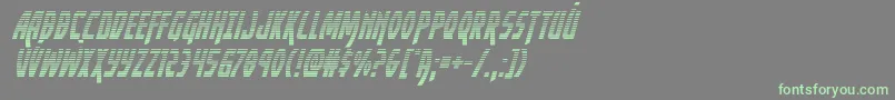Yankeeclippergradital-fontti – vihreät fontit harmaalla taustalla
