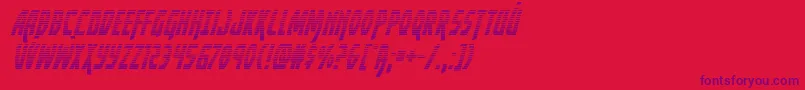 Шрифт Yankeeclippergradital – фиолетовые шрифты на красном фоне