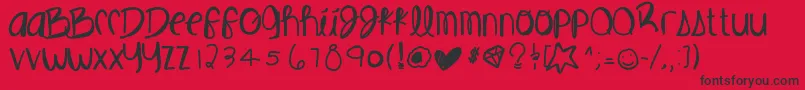 Beautifulruins Font – Black Fonts on Red Background