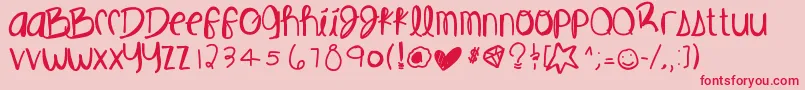 Beautifulruins Font – Red Fonts on Pink Background