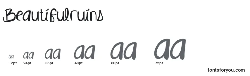 Размеры шрифта Beautifulruins