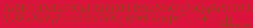 Aldine401Bt Font – Brown Fonts on Red Background