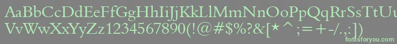 Aldine401Bt Font – Green Fonts on Gray Background