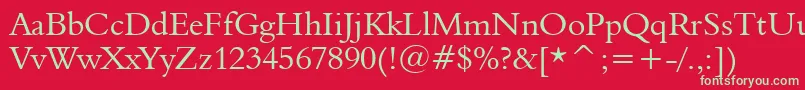 Aldine401Bt Font – Green Fonts on Red Background