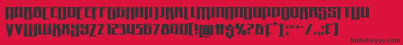 フォントQuantummalicedrop – 赤い背景に黒い文字