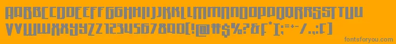 Quantummalicedrop-Schriftart – Graue Schriften auf orangefarbenem Hintergrund