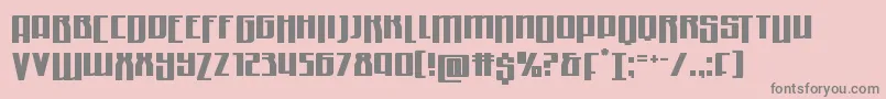 フォントQuantummalicedrop – ピンクの背景に灰色の文字