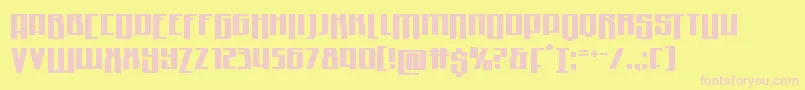 Quantummalicedrop-Schriftart – Rosa Schriften auf gelbem Hintergrund