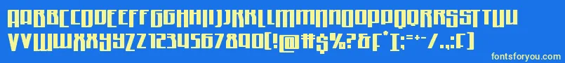 Quantummalicedrop Font – Yellow Fonts on Blue Background