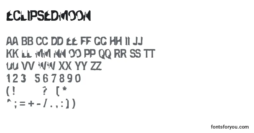 Eclipsedmoon font – alphabet, numbers, special characters