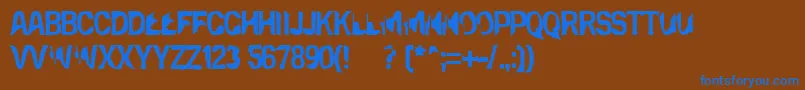 Eclipsedmoon-Schriftart – Blaue Schriften auf braunem Hintergrund