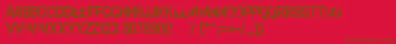Eclipsedmoon-Schriftart – Braune Schriften auf rotem Hintergrund