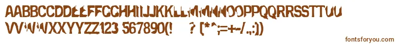 Шрифт Eclipsedmoon – коричневые шрифты на белом фоне