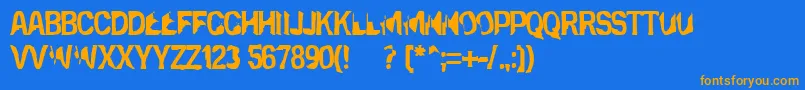 Eclipsedmoon Font – Orange Fonts on Blue Background