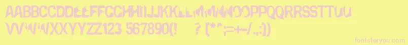 Eclipsedmoon-Schriftart – Rosa Schriften auf gelbem Hintergrund