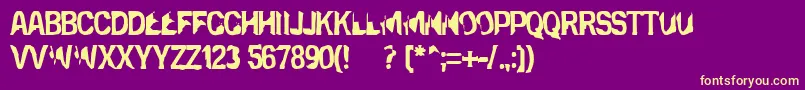 Eclipsedmoon Font – Yellow Fonts on Purple Background