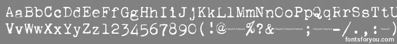 fuente Corona4Typewriter – Fuentes Blancas Sobre Fondo Gris