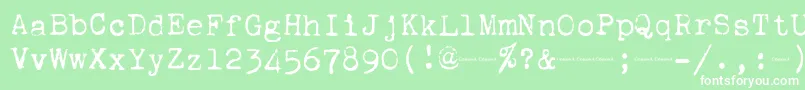 フォントCorona4Typewriter – 緑の背景に白い文字