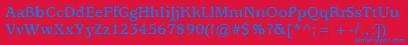 ItcUsherwoodLtBold Font – Blue Fonts on Red Background