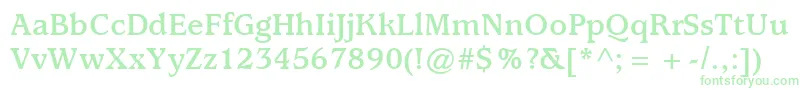 ItcUsherwoodLtBold Font – Green Fonts on White Background