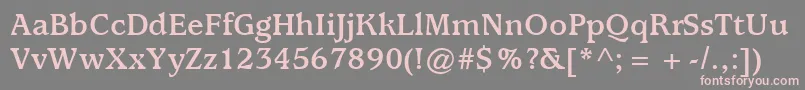 ItcUsherwoodLtBold Font – Pink Fonts on Gray Background