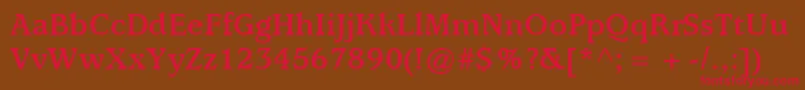 ItcUsherwoodLtBold Font – Red Fonts on Brown Background