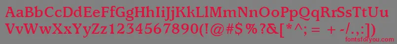 ItcUsherwoodLtBold Font – Red Fonts on Gray Background