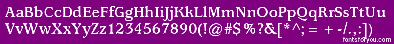 ItcUsherwoodLtBold Font – White Fonts on Purple Background