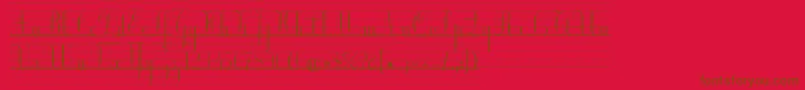 EclCour Font – Brown Fonts on Red Background