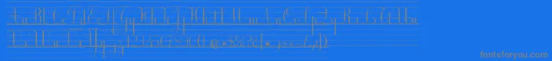 EclCour Font – Gray Fonts on Blue Background
