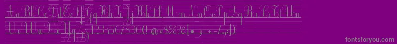 EclCour Font – Gray Fonts on Purple Background