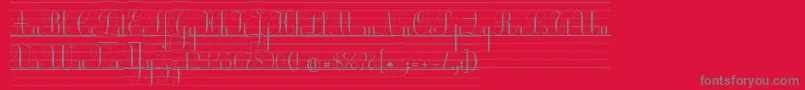 フォントEclCour – 赤い背景に灰色の文字