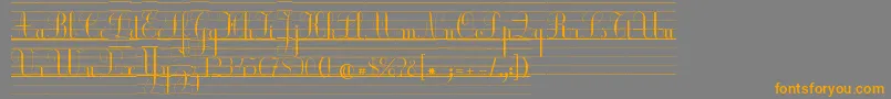 EclCour Font – Orange Fonts on Gray Background