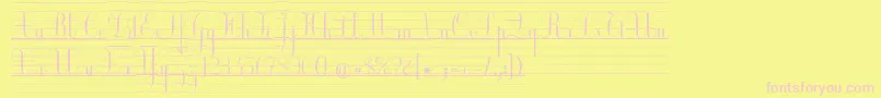 EclCour Font – Pink Fonts on Yellow Background