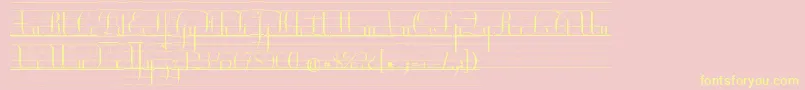 EclCour Font – Yellow Fonts on Pink Background