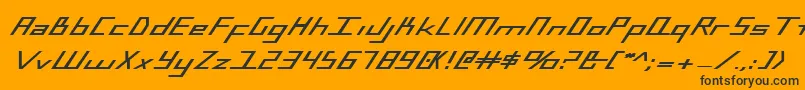 BlueJulyBoldExpanded Font – Black Fonts on Orange Background