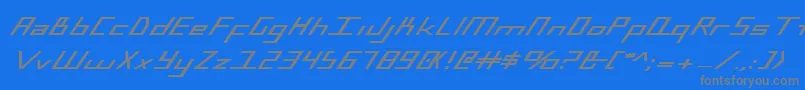 Czcionka BlueJulyBoldExpanded – szare czcionki na niebieskim tle