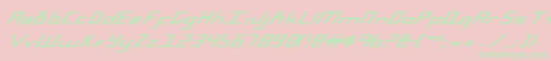 BlueJulyBoldExpanded Font – Green Fonts on Pink Background