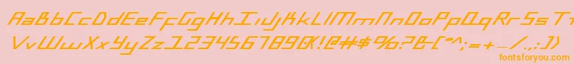 BlueJulyBoldExpanded Font – Orange Fonts on Pink Background